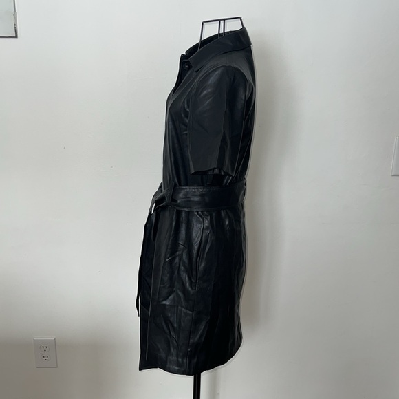J. Crew Button-front faux-leather dress Size XXS - Picture 5 of 7